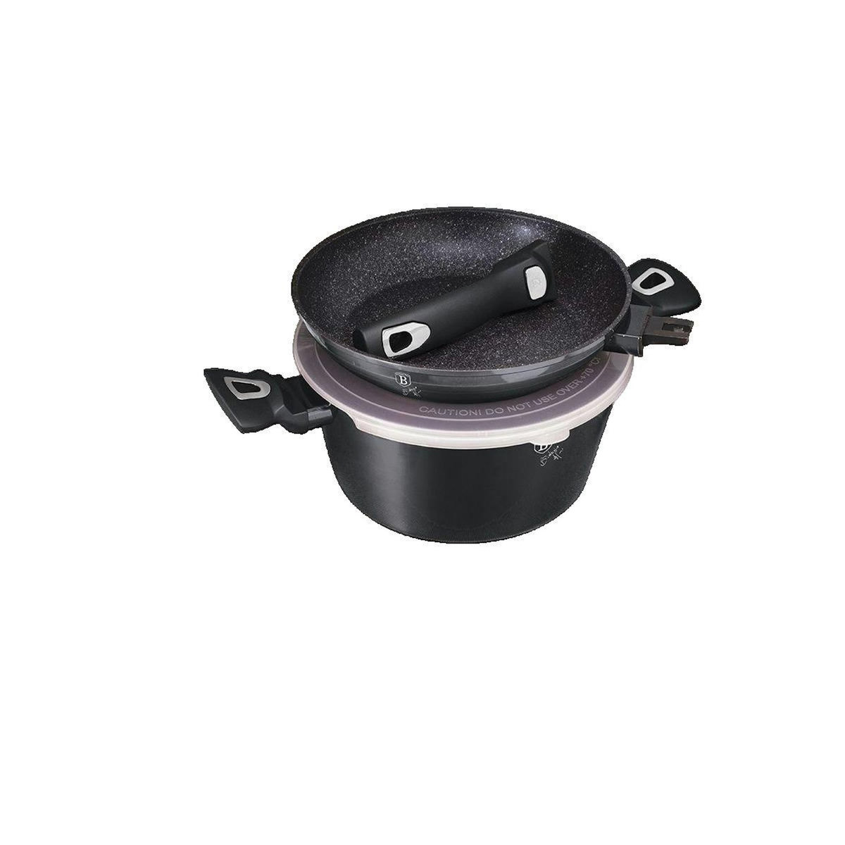 BERLINGER HAUS Batterie de cuisine Berlinger-Haus Édition Pro Carbon Ligne Métallique 22 pièces Aluminium forgé