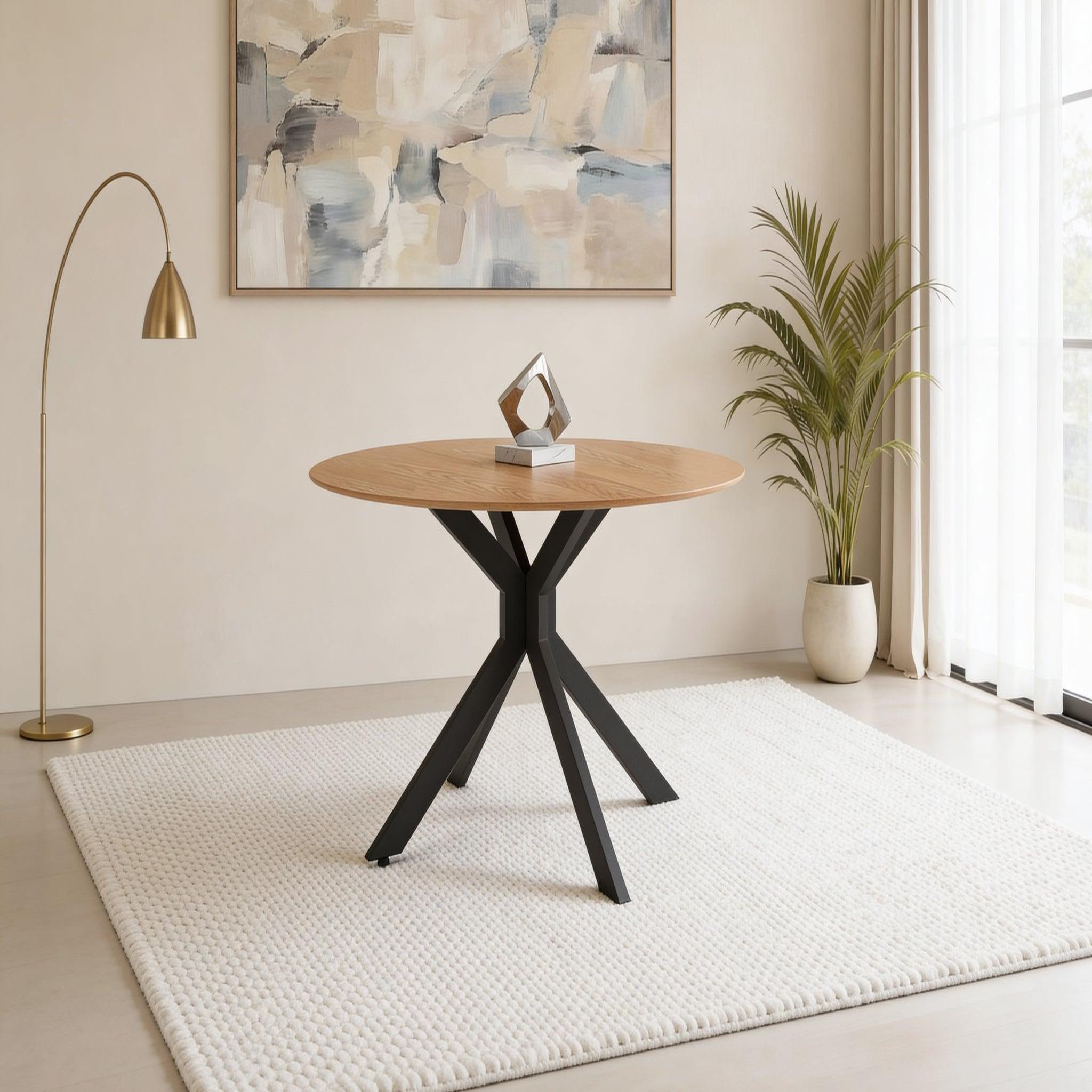 Voir la diapositive 3 : CASANOVA PARIS Riva - table à manger pliante ronde 110cmpieds en métal