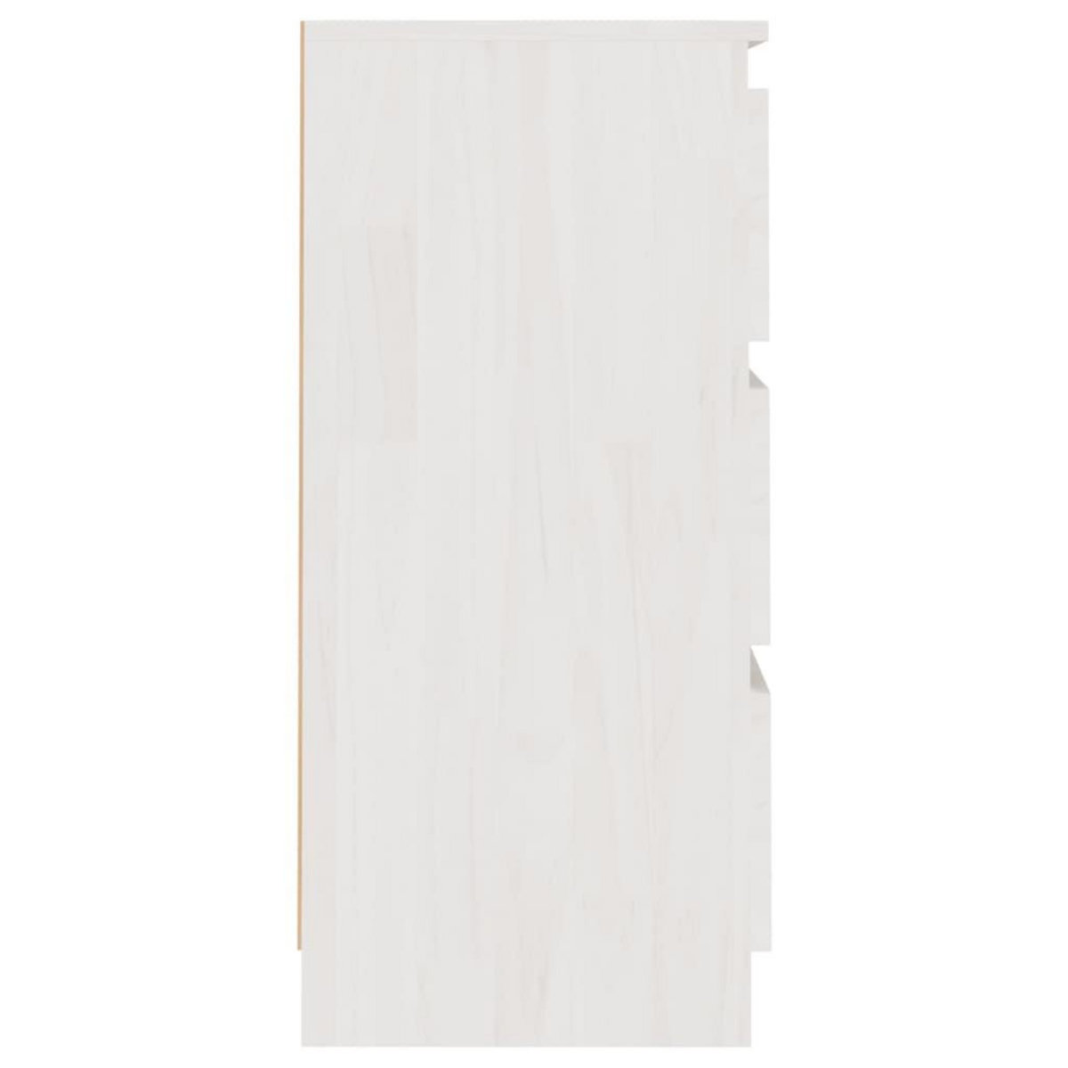 VIDAXL Table de chevet Blanc 40x29,5x64 cm Bois de pin solide