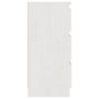 Voir la diapositive 5 : VIDAXL Table de chevet Blanc 40x29,5x64 cm Bois de pin solide