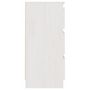 Voir la diapositive 5 : VIDAXL Table de chevet Blanc 40x29,5x64 cm Bois de pin solide