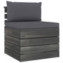 Voir la diapositive 4 : VIDAXL Salon palette de jardin 2 pcs avec coussins Bois de pin massif