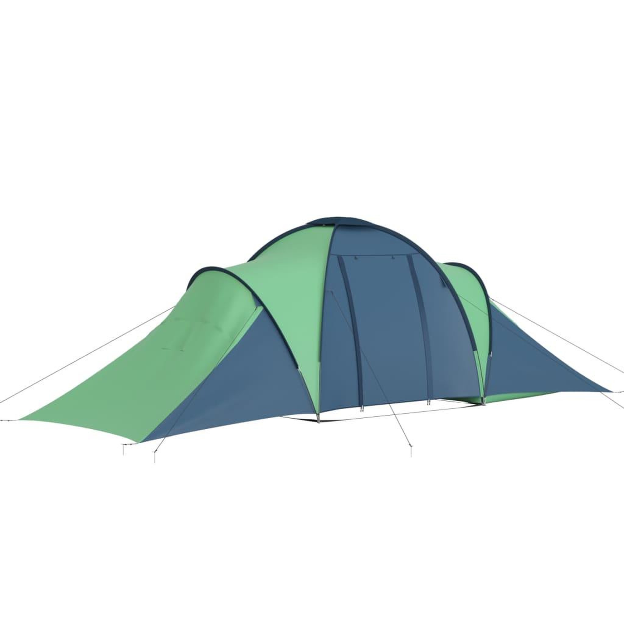 Voir la diapositive 3 : VIDAXL Tente de camping pour 6 personnes bleu et vert