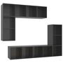 Voir la diapositive 2 : VIDAXL Ensemble de meubles TV 4 pcs Gris brillant Bois d'ingenierie