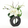 Voir la diapositive 3 : ATMOSPHERA Composition florale vase  - Hauteur 44 cm - Orchidée
