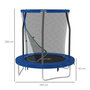 Voir la diapositive 3 : HOMCOM Trampoline de jardin enfant Ø183 cm - couvre-ressort, filet de sécurité porte zippée verrouillable inclus - acier bleu