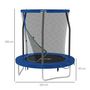 Voir la diapositive 3 : HOMCOM Trampoline de jardin enfant Ø183 cm - couvre-ressort, filet de sécurité porte zippée verrouillable inclus - acier bleu