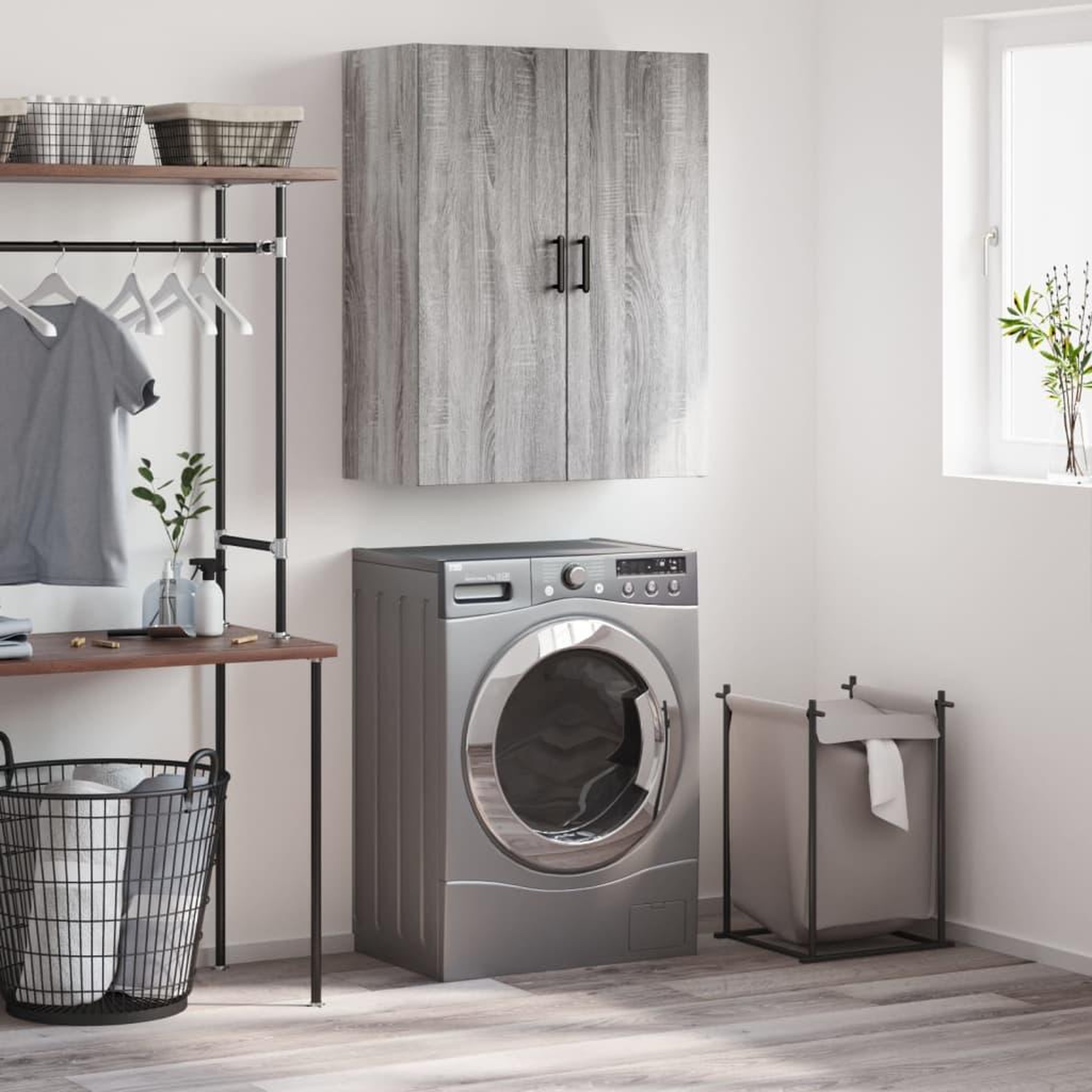 VIDAXL Armoire murale sonoma gris 69,5x34x90 cm