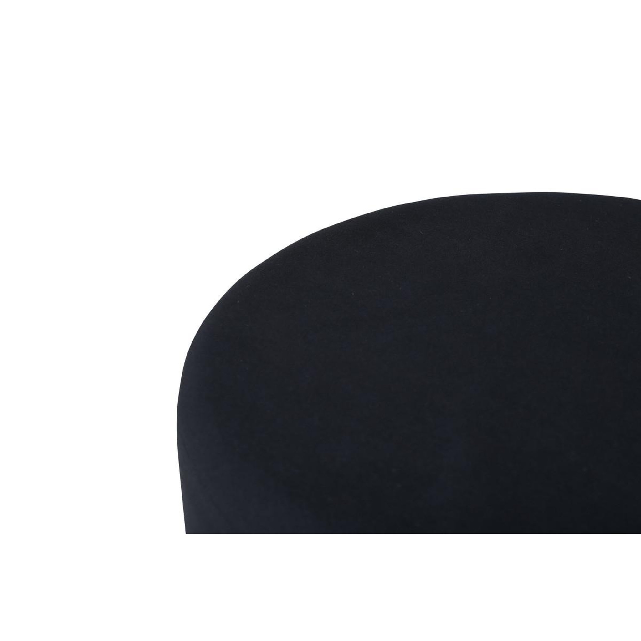 Voir la diapositive 5 : Paris Prix Pouf design en velours  petra  46cm noir & cuivre