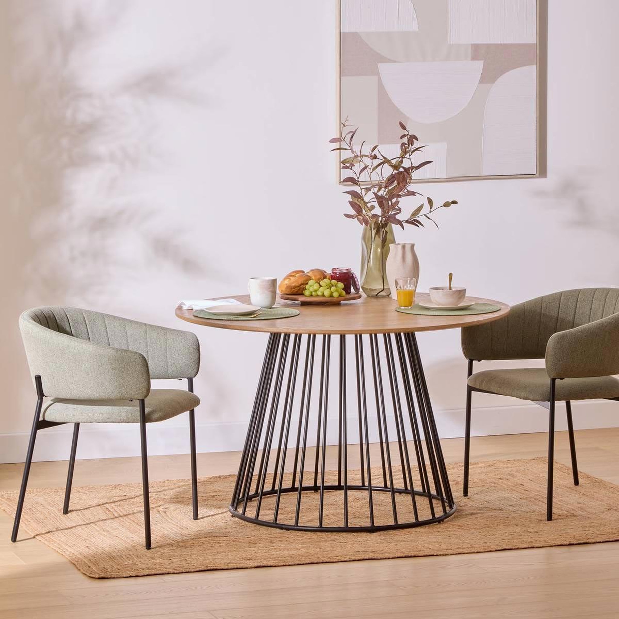 Voir la diapositive 5 : ATMOSPHERA Table à manger design  rayo  120cm naturel