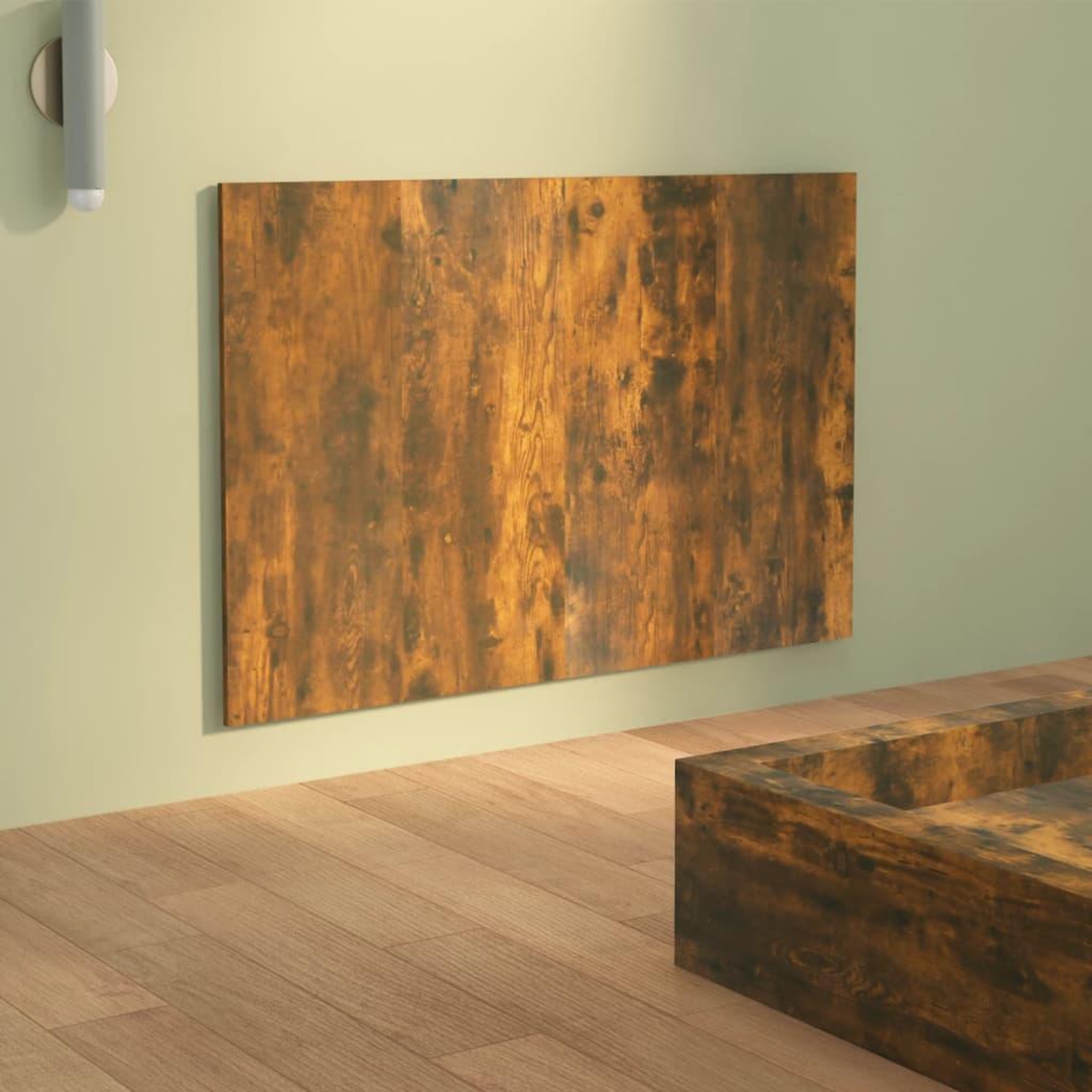 Voir la diapositive 4 : VIDAXL Tete de lit Chene fume 120x1,5x80 cm Bois d'ingenierie