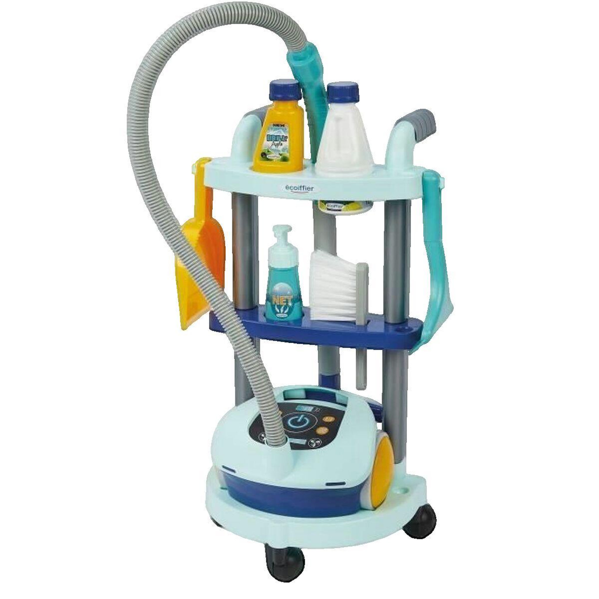 Voir la diapositive 1 : Ecoiffier Jouet de ménage Ecoiffier chariot aspirateur blanc