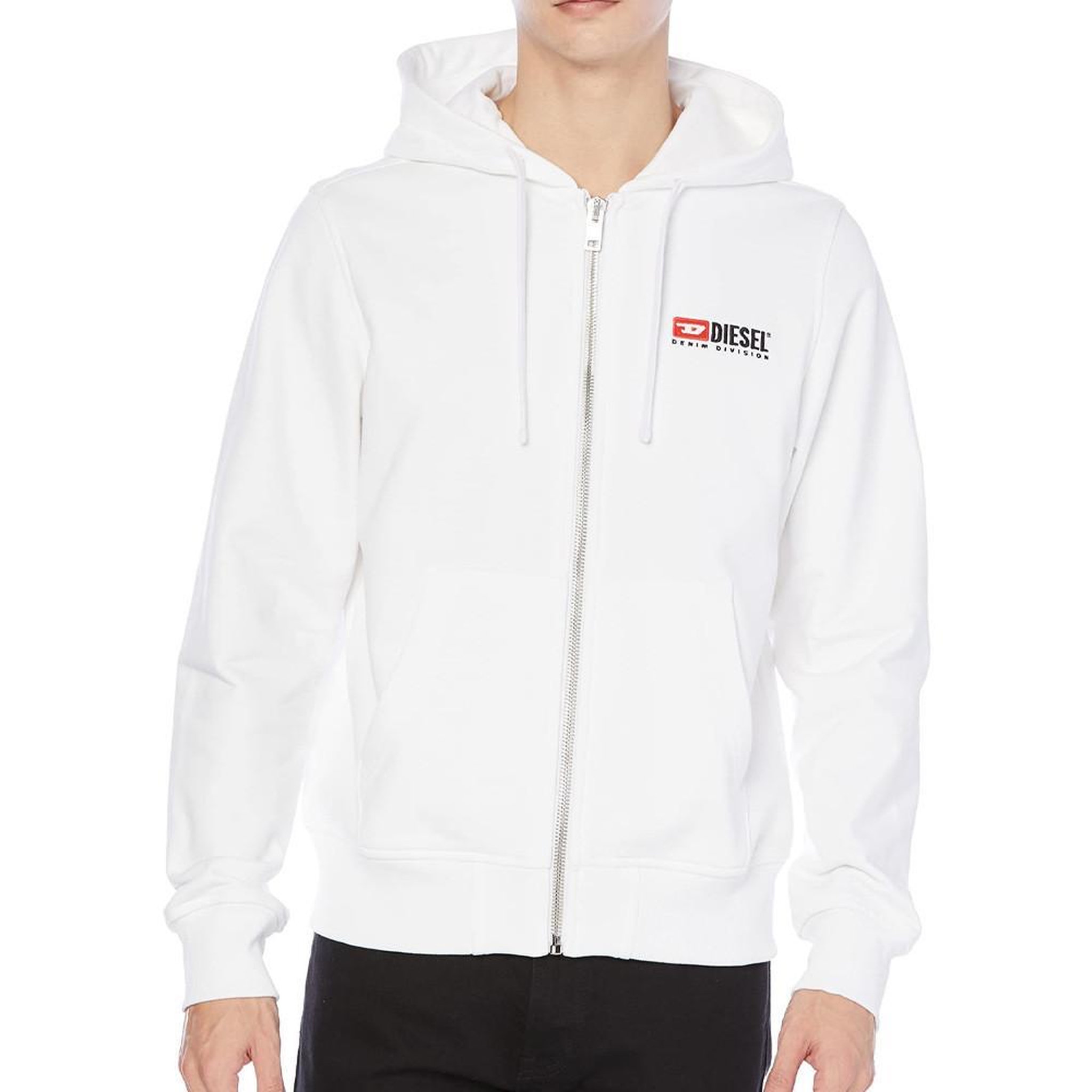 Voir la diapositive 1 : DIESEL Sweat Zippé Blanc Homme Diesel Salby