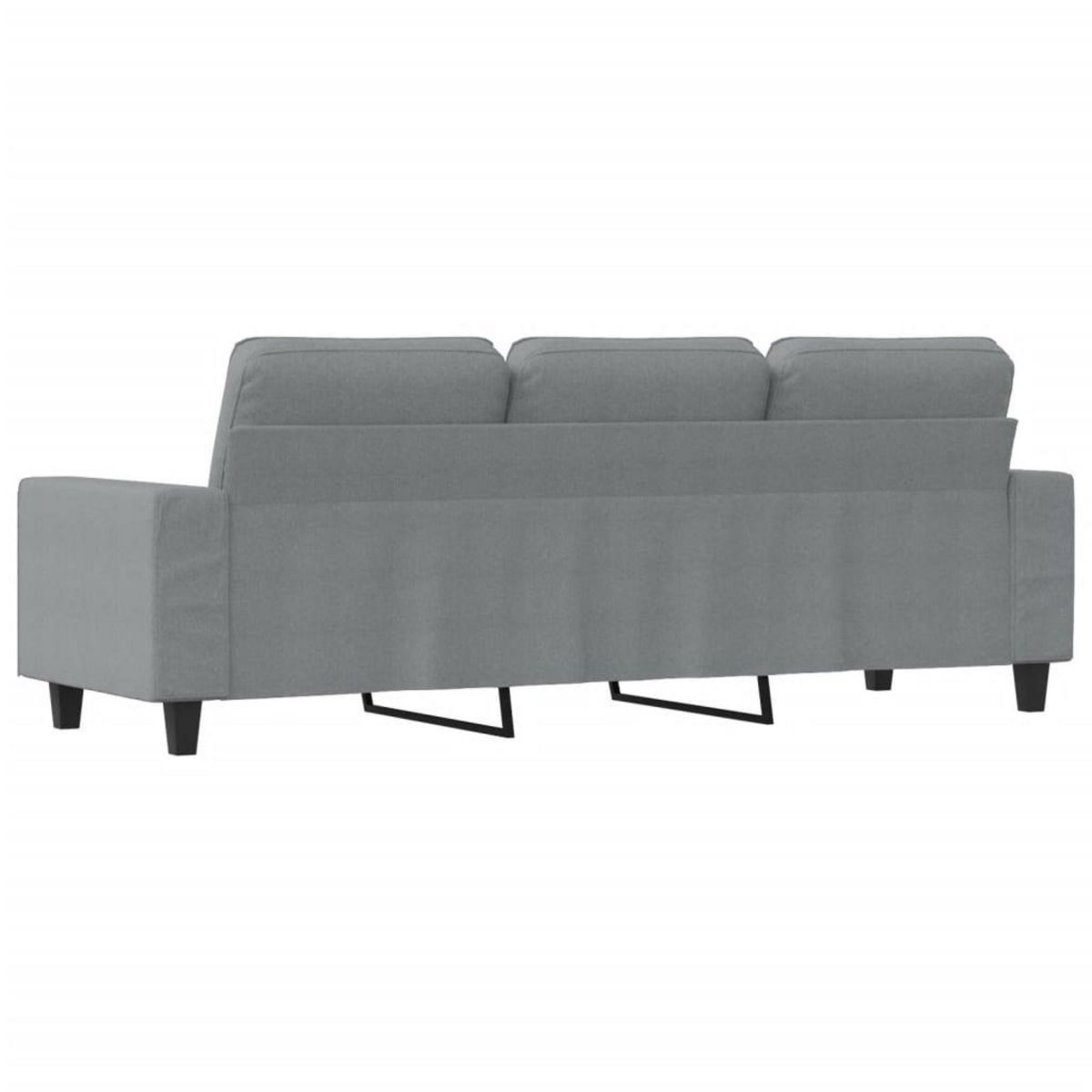 VIDAXL Canape a 3 places Gris clair 180 cm Tissu