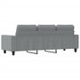 Voir la diapositive 5 : VIDAXL Canape a 3 places Gris clair 180 cm Tissu