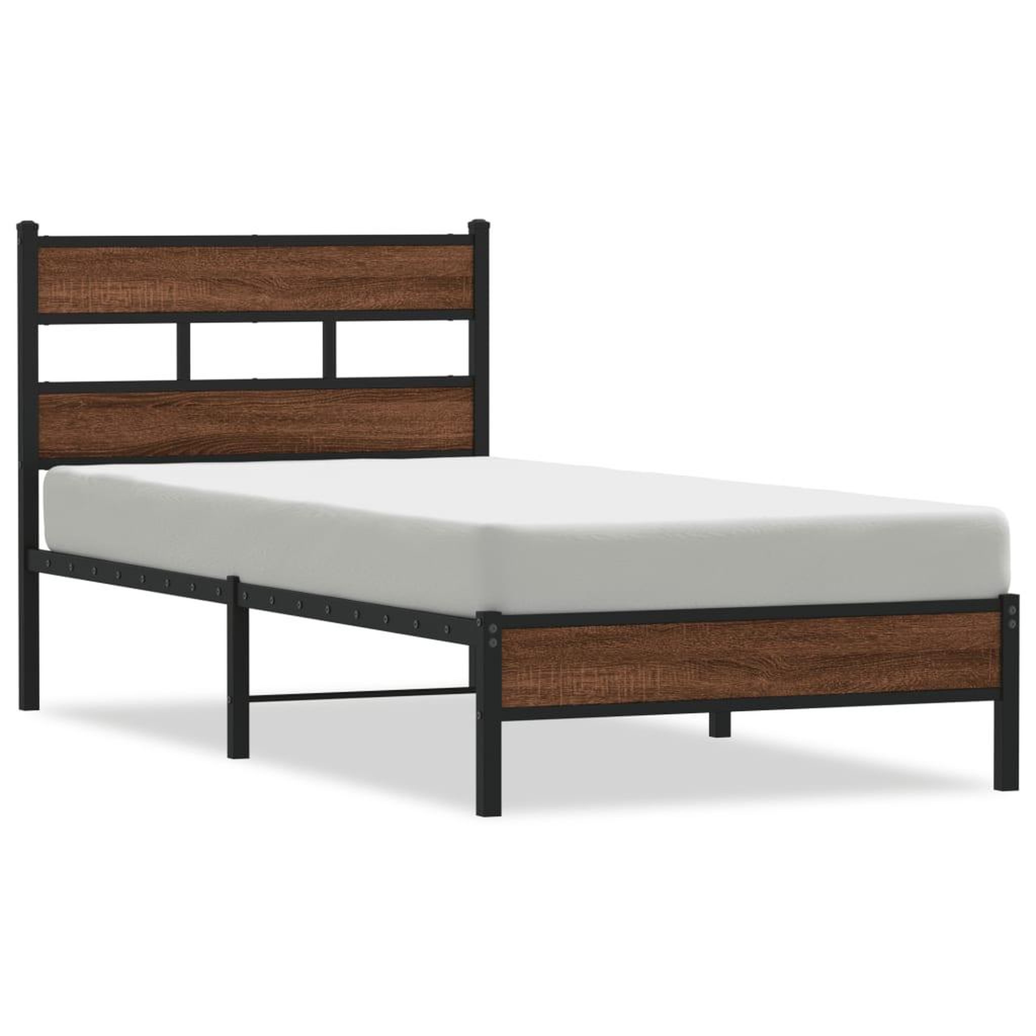 Voir la diapositive 2 : VIDAXL Cadre de lit sans matelas chene marron 75x190cm bois ingenierie