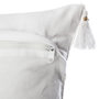 Voir la diapositive 3 : ATMOSPHERA Housse de Coussin  Slub  40x40cm Blanc