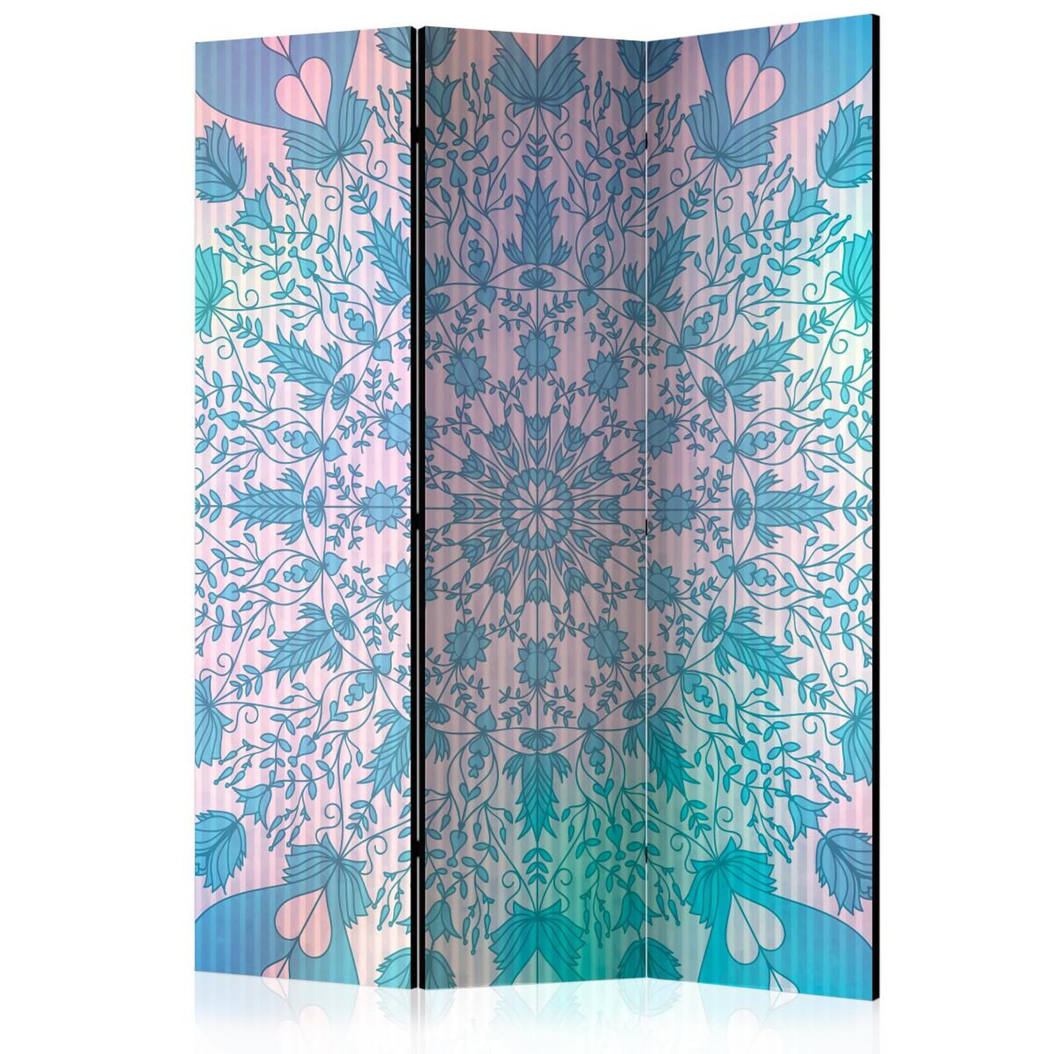Paris Prix Paravent 3 volets  girly mandala blue  135x172cm