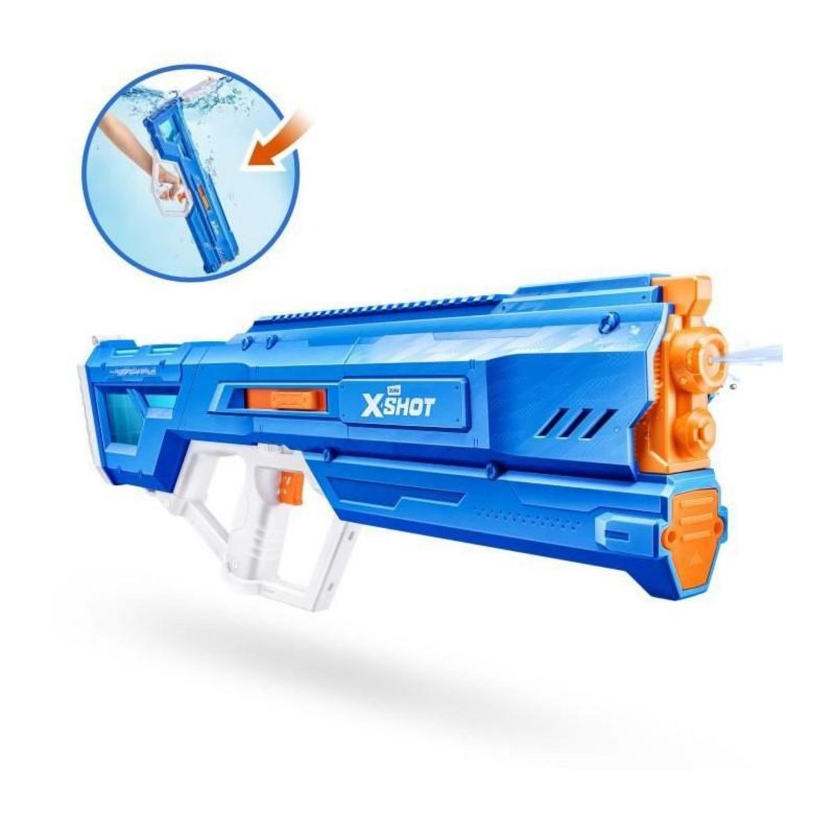 ZURU Pistolet a eau motorisé - ZURU - X-SHOT Mega Pulse - Remplissage rapide - Batterie rechargeable - Portée 9 m - Réservoir 1,1