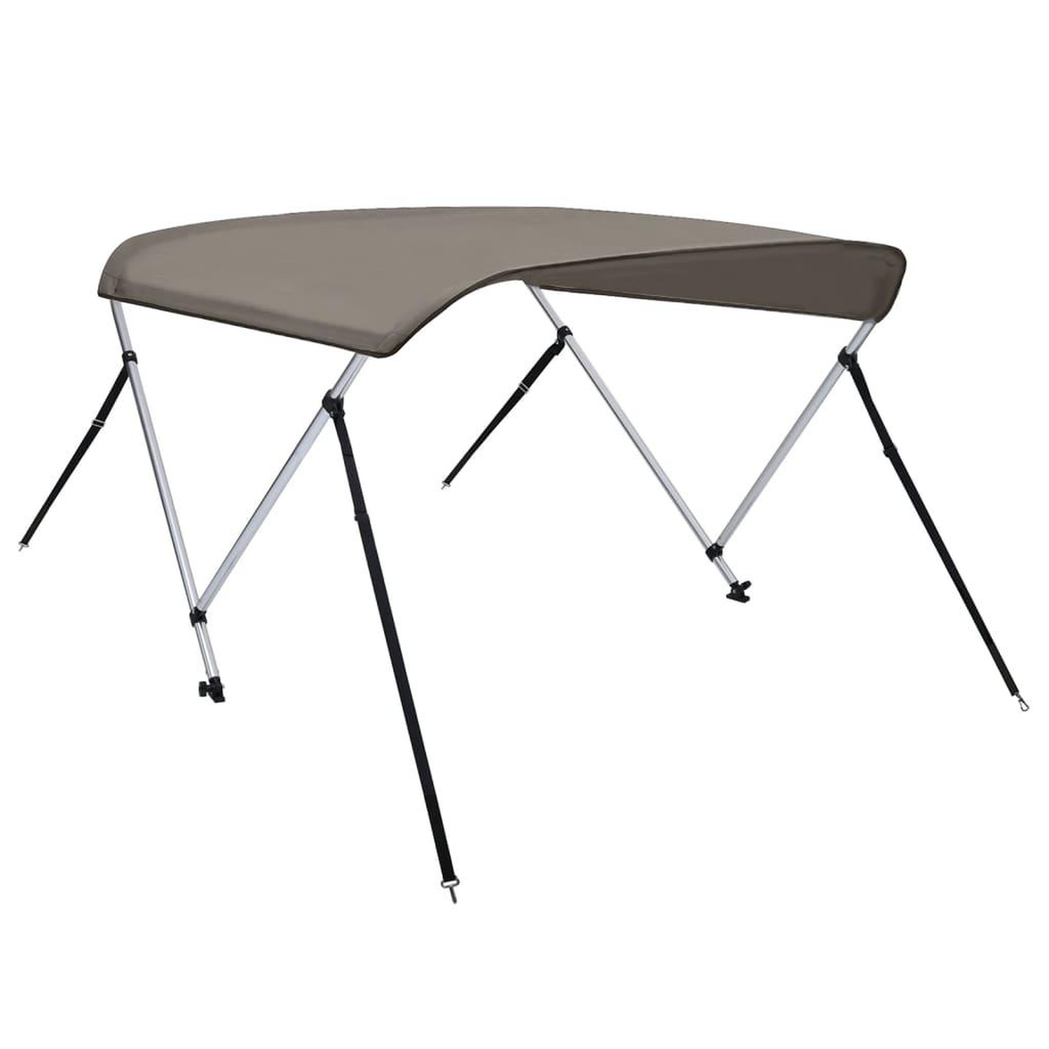 Voir la diapositive 2 : VIDAXL Auvent bimini a 2 arceaux gris 180x150x110 cm