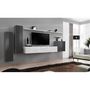 Voir la diapositive 2 : Paris Prix Meuble TV Mural Design  Switch I  330cm Gris & Blanc