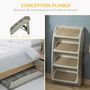 Voir la diapositive 5 : PAWHUT Escalier pour chien pliant 4 marches antidérapantes 10 Kg max. PP gris