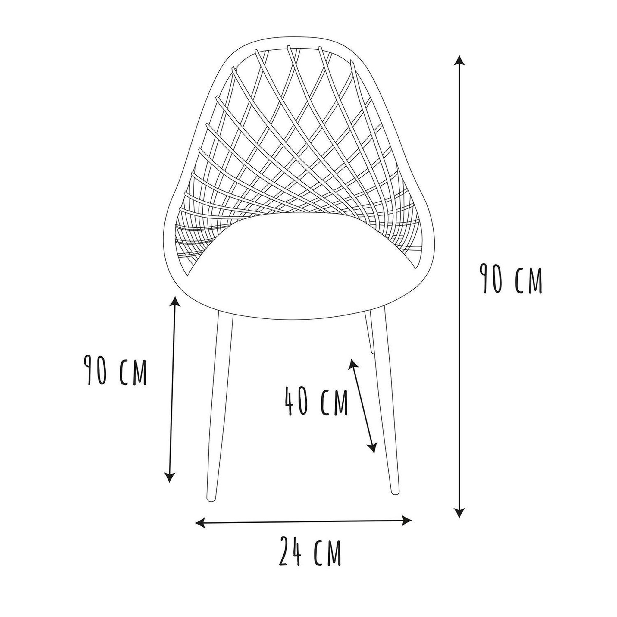 Voir la diapositive 4 : TOILINUX Lot de 4 chaises d'extérieur Malaga en polypropylène