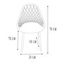 Voir la diapositive 4 : TOILINUX Lot de 4 chaises d'extérieur Malaga en polypropylène