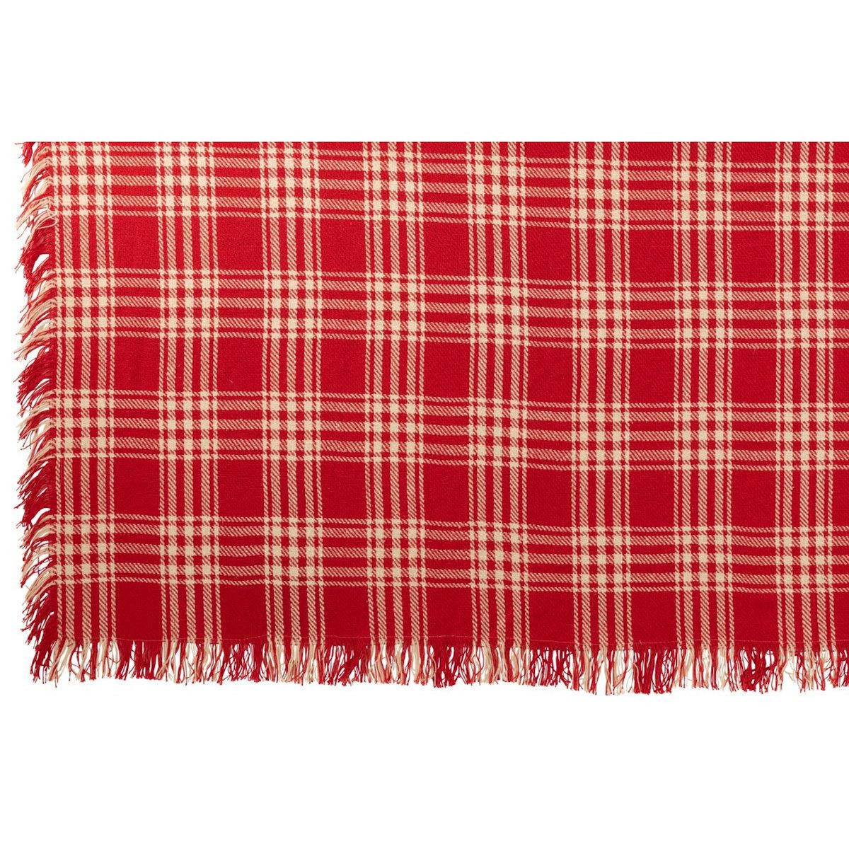 Paris Prix Plaid à Carreaux  Franges  130x180cm Rouge