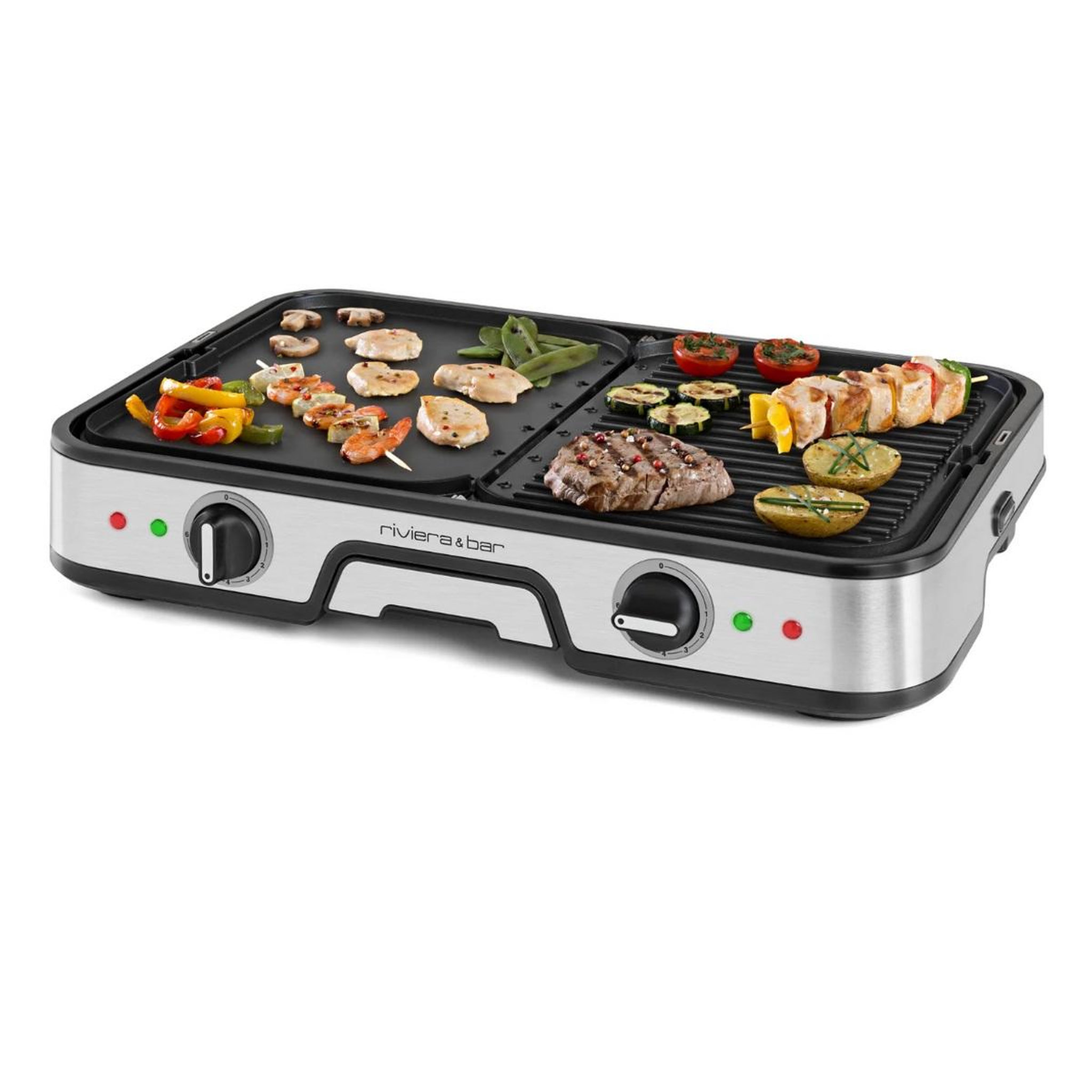 Voir la diapositive 3 : Riviera & Bar Plancha gril électrique 2000w 45.5x29 cm - QPL525