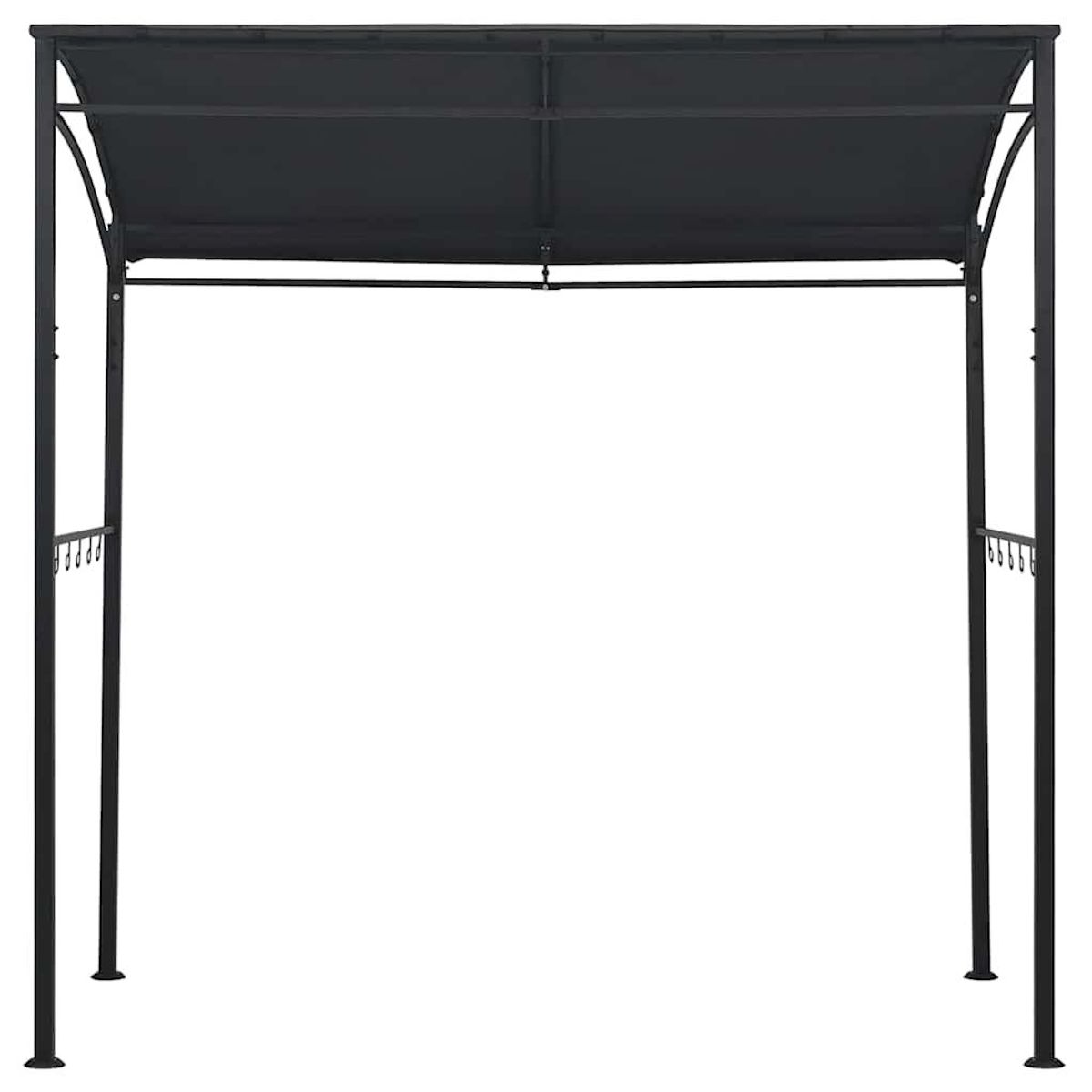 VIDAXL Belvedere de barbecue 215x150x220 cm Anthracite Acier