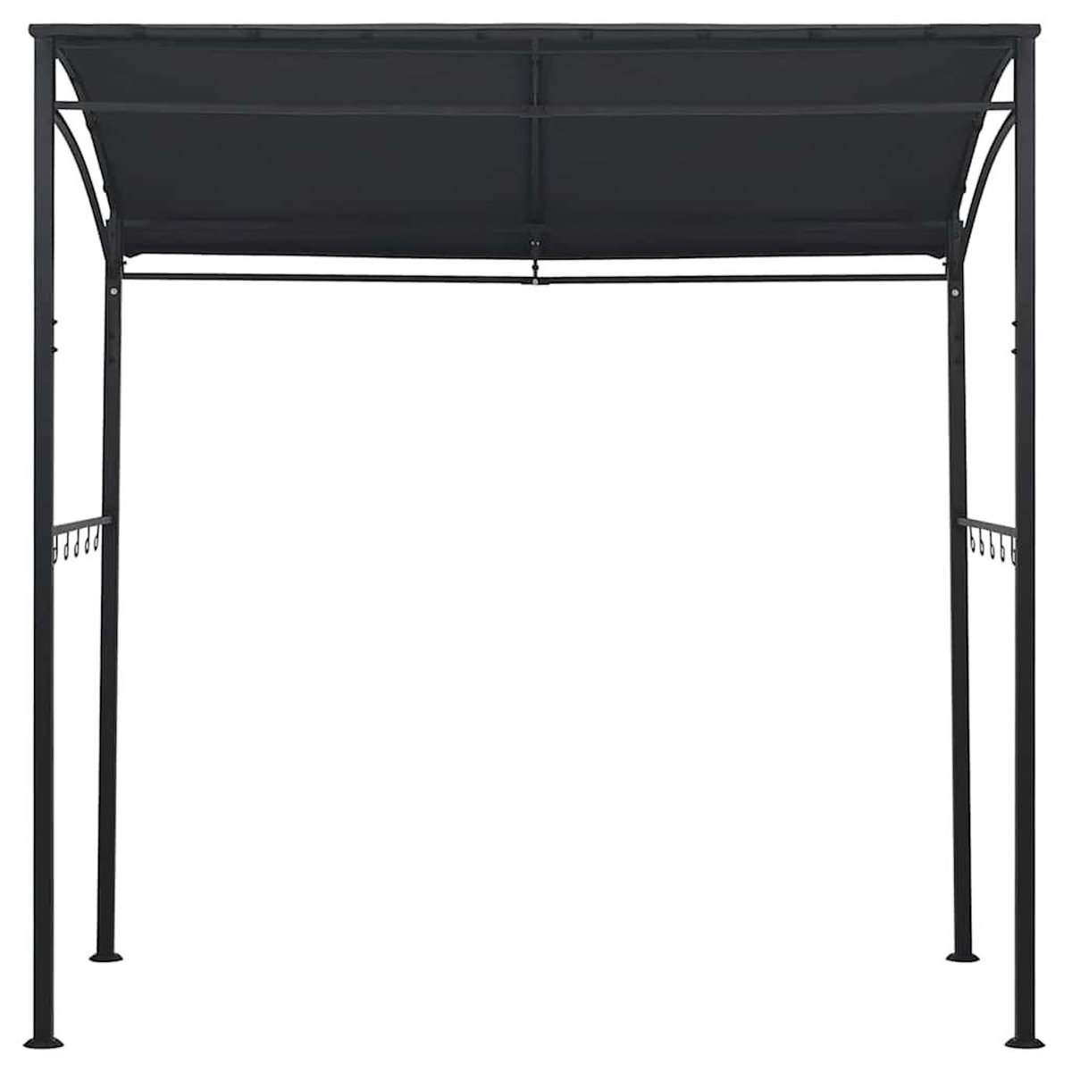 VIDAXL Belvedere de barbecue 215x150x220 cm Anthracite Acier