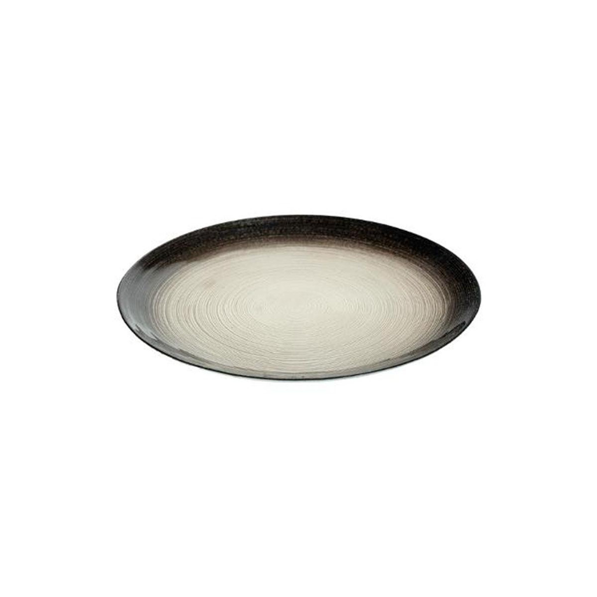 Voir la diapositive 2 : SECRET DE GOURMET Lot de 6 assiettes de présentation  jem  33cm noir & argent
