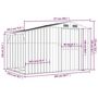 Voir la diapositive 6 : VIDAXL Abri de jardin marron clair 277x192,5x179 cm acier galvanise