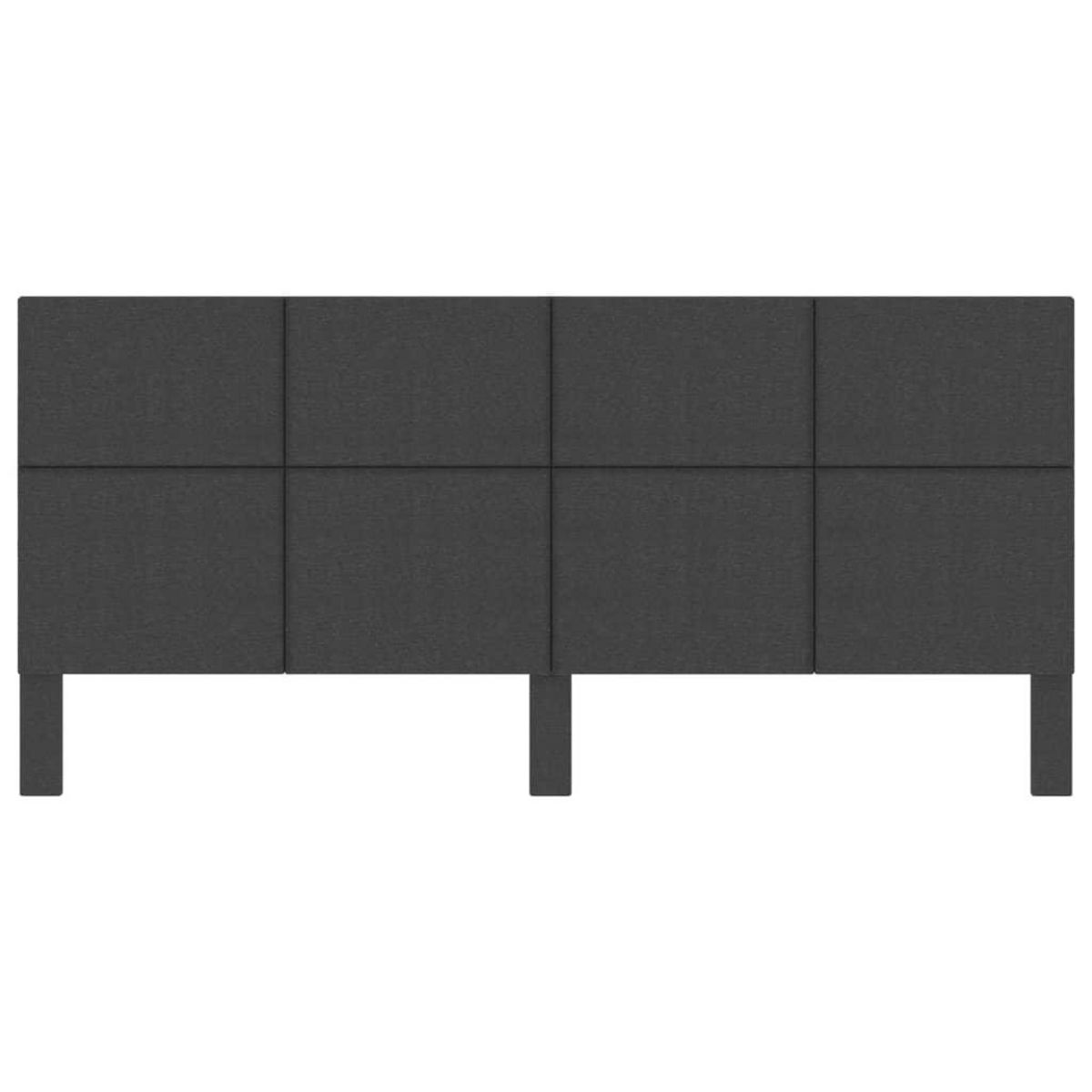 VIDAXL Tete de lit Gris fonce Tissu 200x200 cm