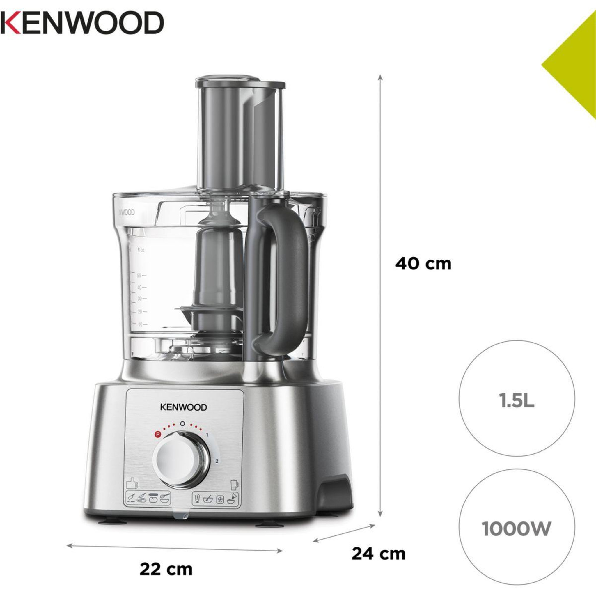 Voir la diapositive 3 : KENWOOD Robot multifonction MULTIPRO XPRESS FDP65A.590SI