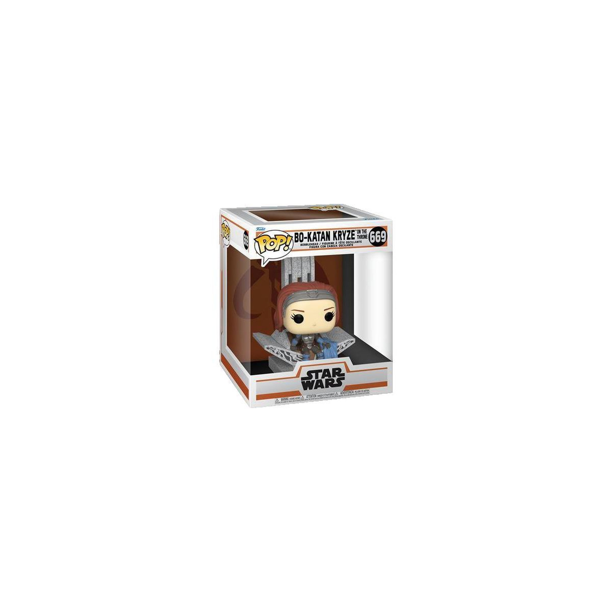 Funko Figurine Funko Pop Star Wars The Mandalorian S9 Bo Katan avec Trône