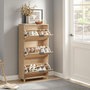 Voir la diapositive 4 : SOBUY Armoire à chaussures Chêne clair 60x24x120cm FSR213-N