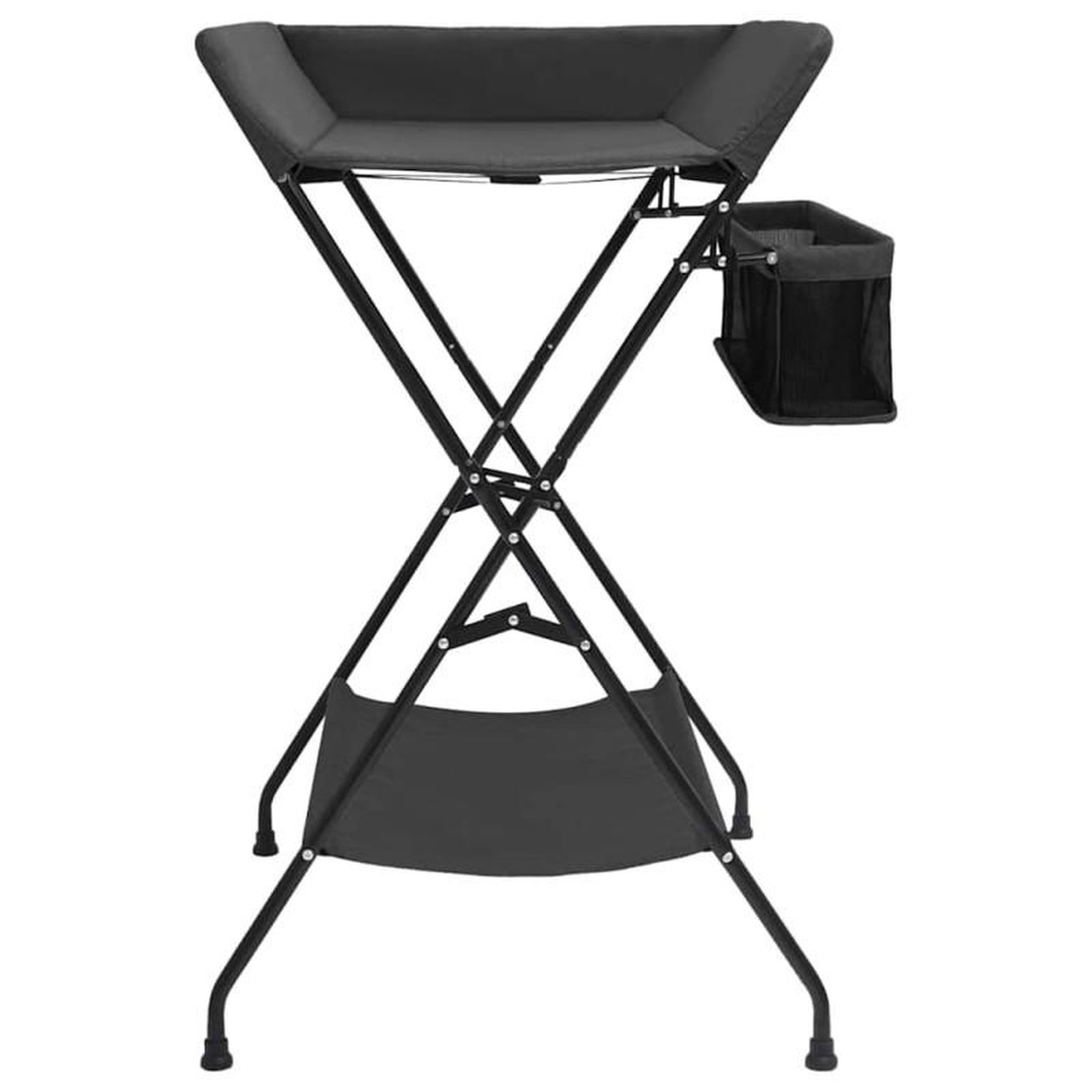 Voir la diapositive 3 : VIDAXL Table à langer Anthracite Fer