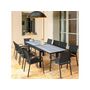 Voir la diapositive 2 : Habitat et Jardin Table jardin en aluminium extensible  Lagos  - 200/320 x 105 x 76 cm - Gris