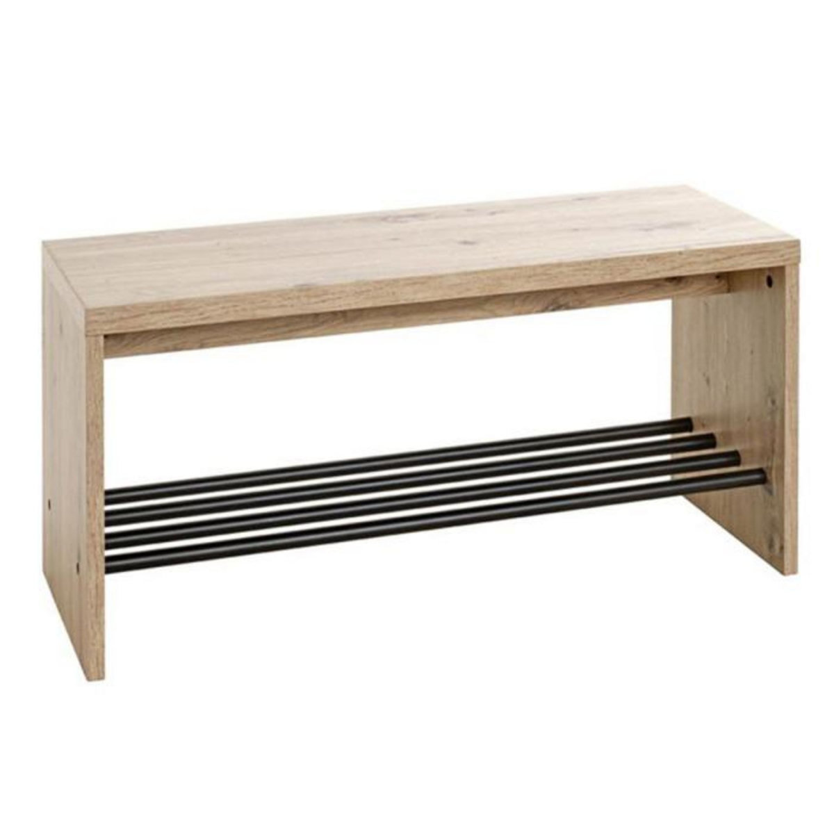 Paris Prix Meuble à Chaussures & Banc  Miranda  80cm Chêne & Noir