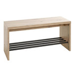 Paris Prix Meuble à Chaussures & Banc  Miranda  80cm Chêne & Noir