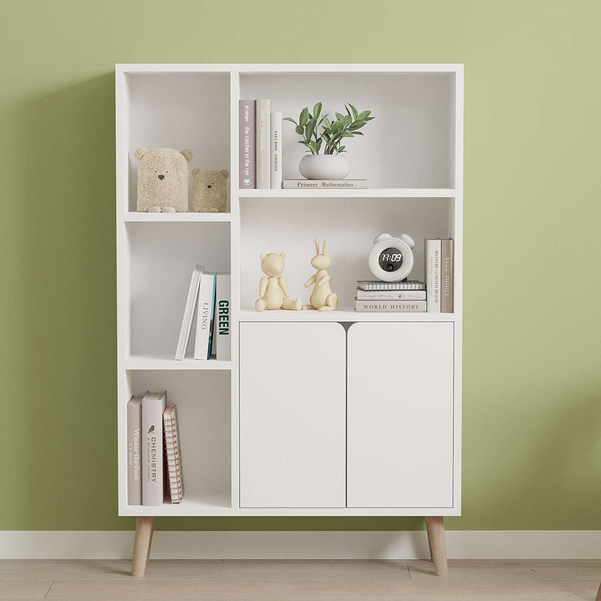 Habitat et Jardin Bibliothèque en bois  Lumo  - 80 x 24 x 120 cm - Blanc