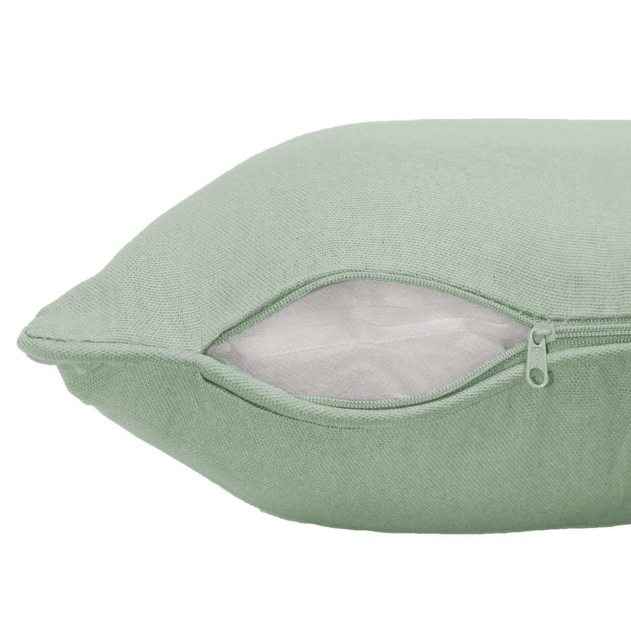 Voir la diapositive 2 : Paris Prix Housse de Coussin  Panama  40x40cm Sauge