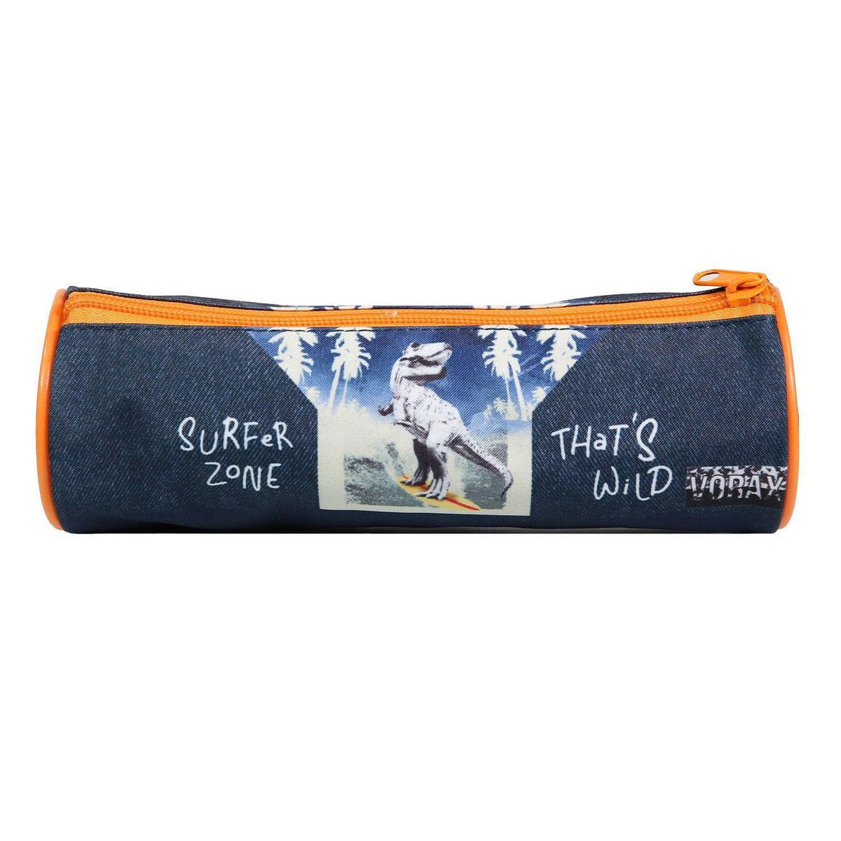 Bagtrotter BAGTROTTER Trousse scolaire ronde Vorax Bleue Dinosaure Surf