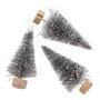RICO DESIGN Lot de 3 sapins de Noël en bois gris 7 cm