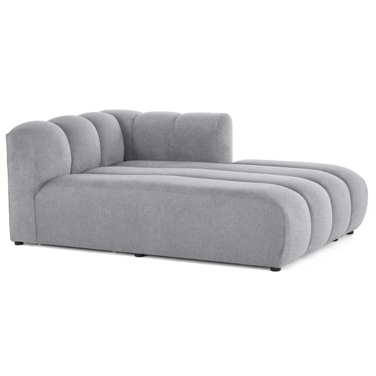 LISA DESIGN Debbie - module d'assise méridienne droit en tissu texturé