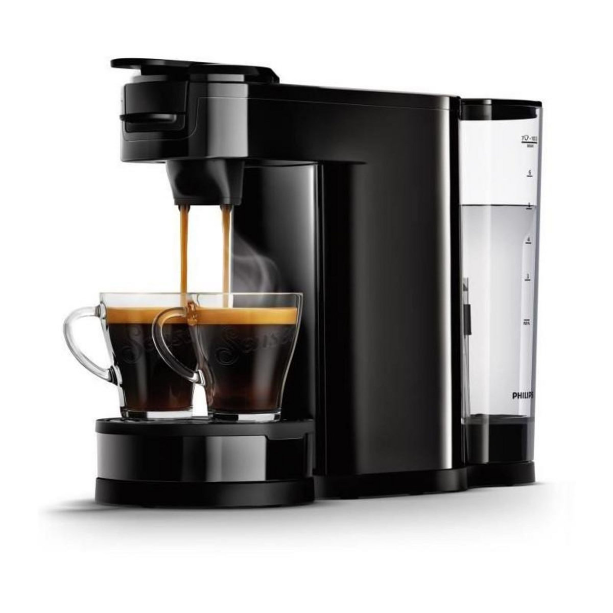 Philips Machine a café dosette - PHILIPS - SENSEO SWITCH HD6592/65 - Noir intense