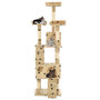 Voir la diapositive 2 : VIDAXL Arbre a chat et griffoirs en sisal 170 cm Beige Motif de pattes