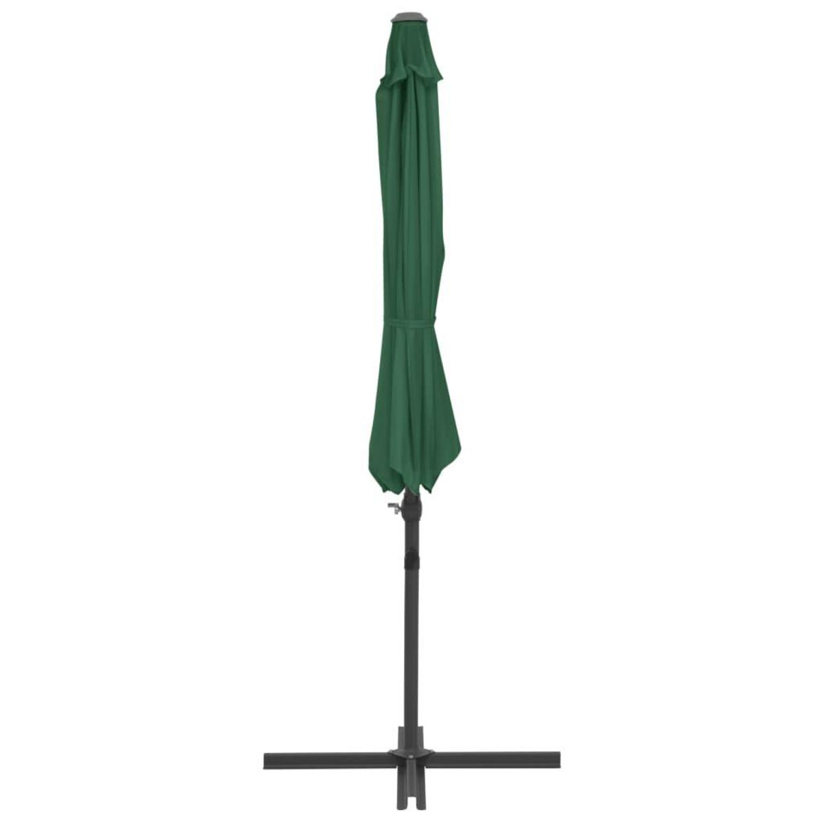 VIDAXL Parasol de jardin avec base portable vert